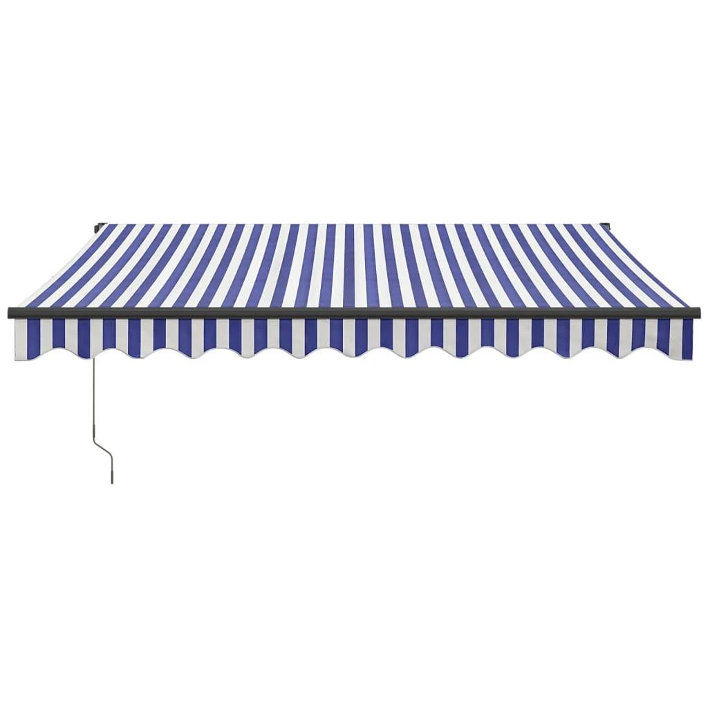 Automatinė ištraukiama markizė, mėlyna/balta, 3x2,5m