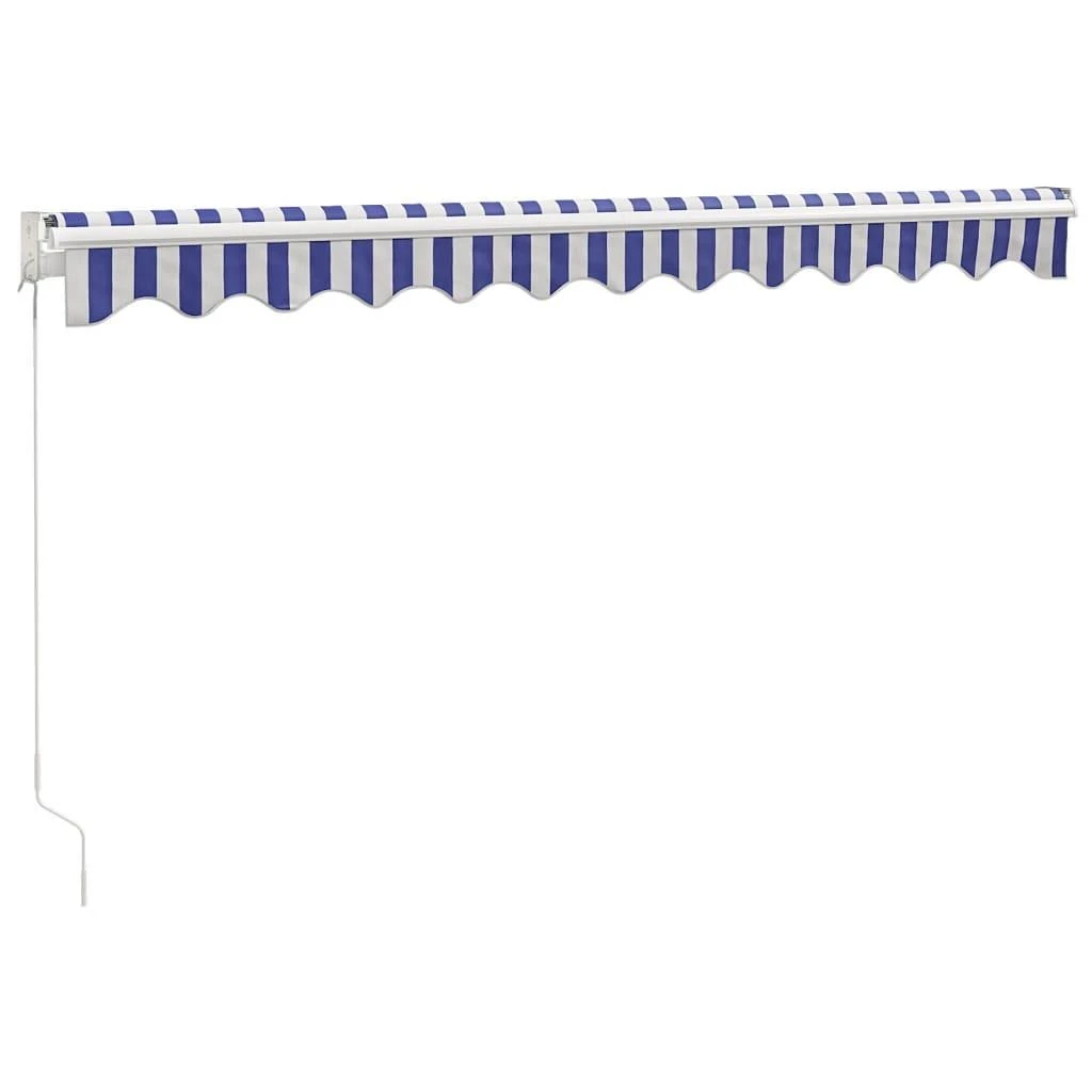 Ištraukiama markizė, mėlyna/balta, 3x2,5m, audinys ir aliuminis