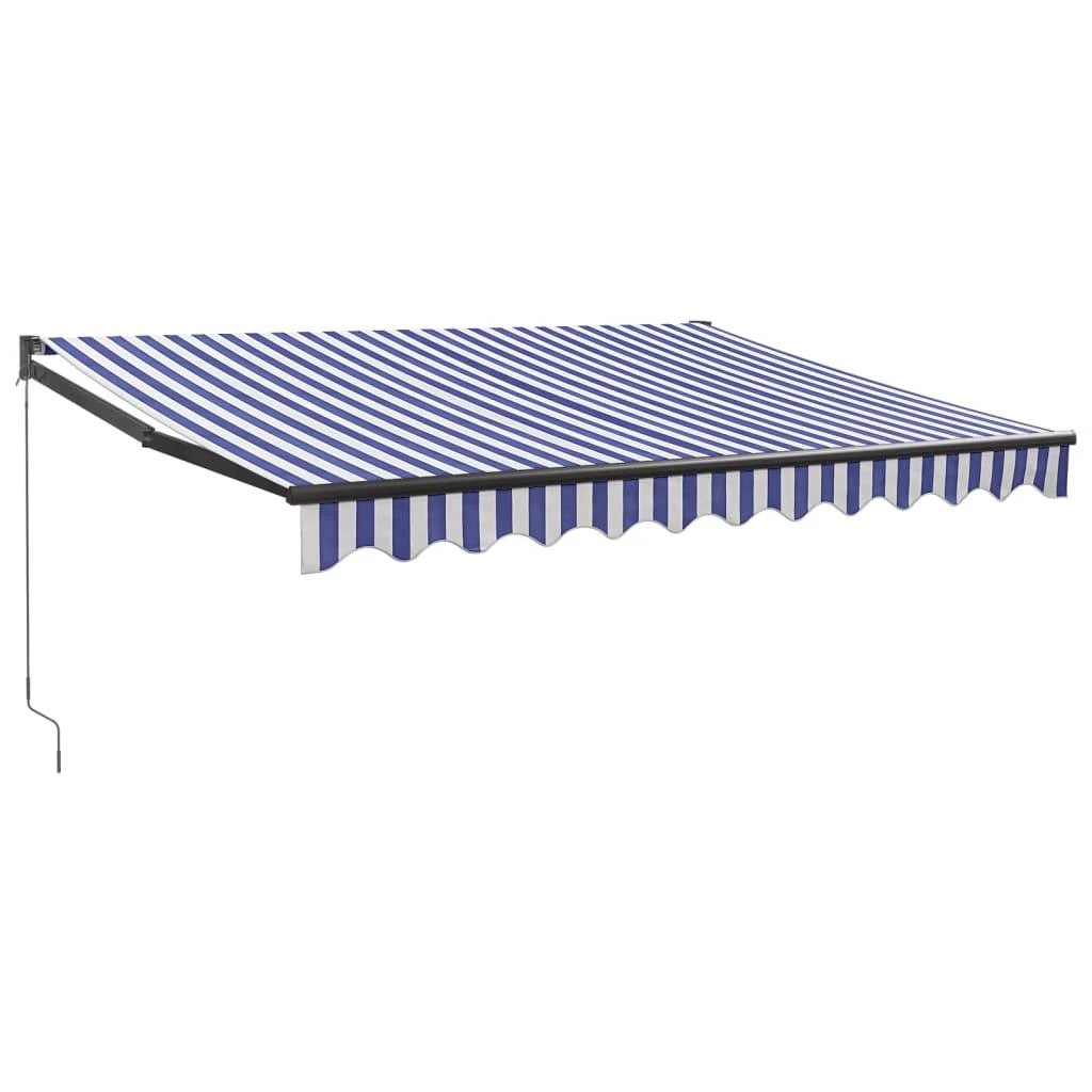 Ištraukiama markizė, mėlyna/balta, 3x2,5m, audinys ir aliuminis
