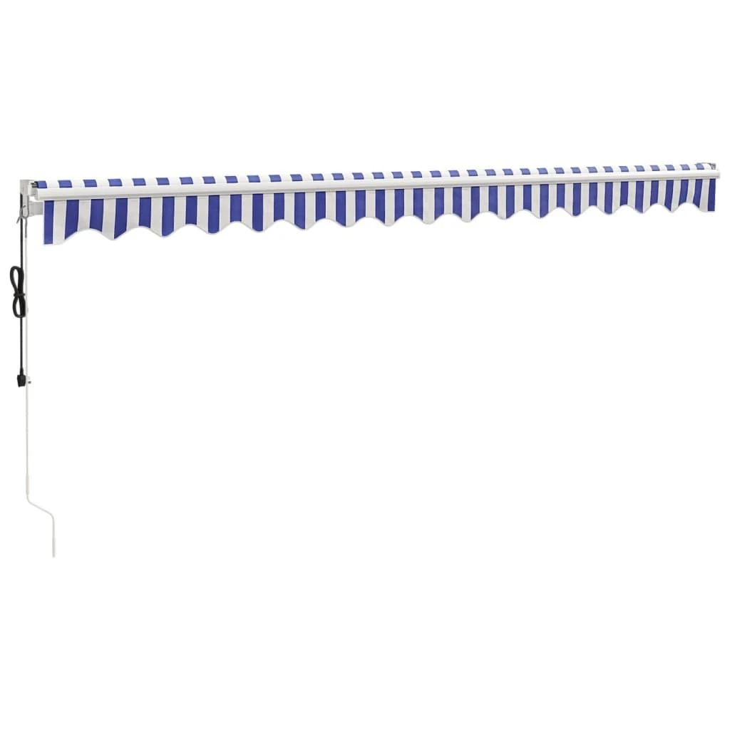 Automatinė ištraukiama markizė, mėlyna ir balta, 4x3m