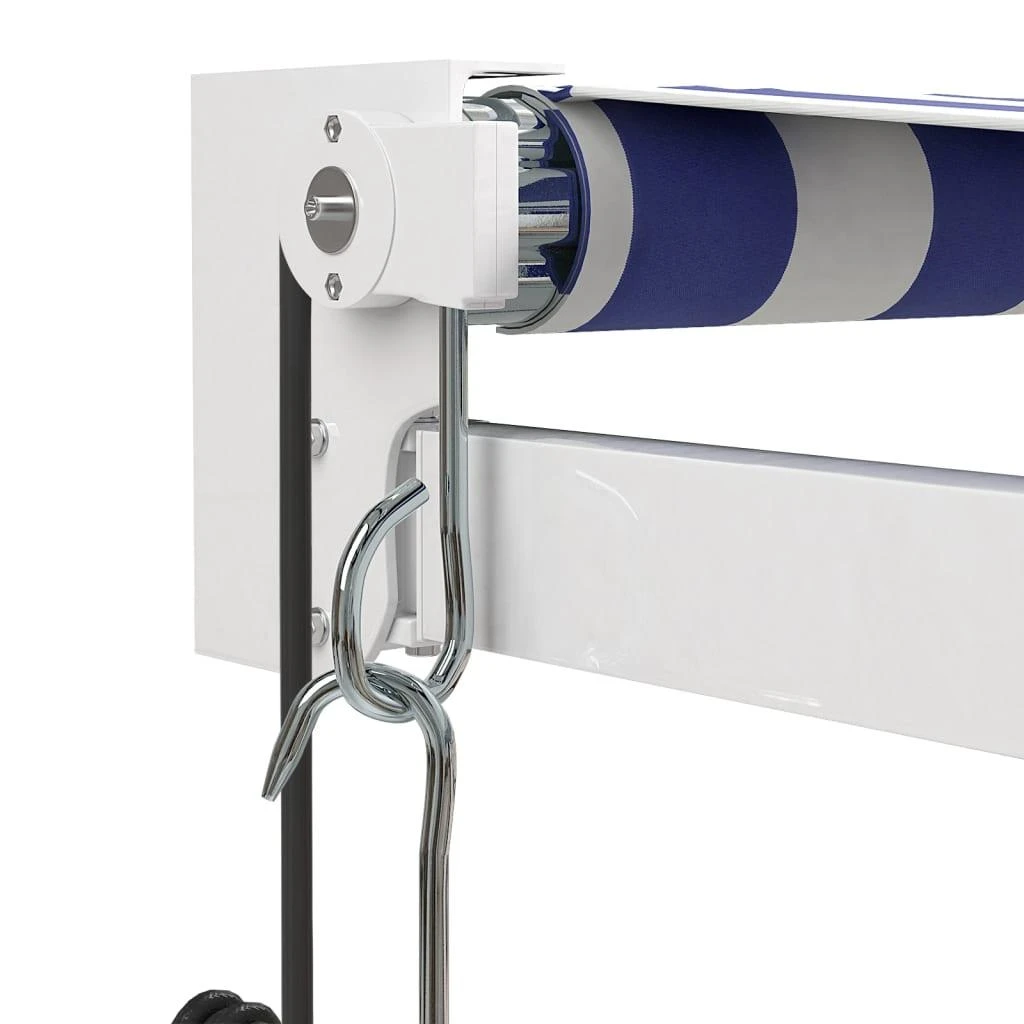 Automatinė ištraukiama markizė, mėlyna ir balta, 4x3m