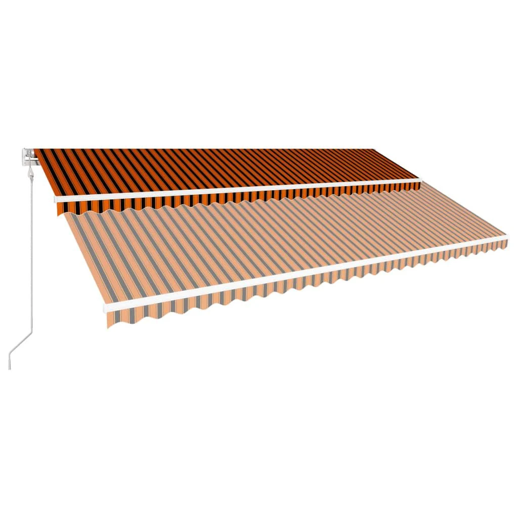 Ištraukiama markizė, oranžinė ir ruda, 600x300cm, automatinė