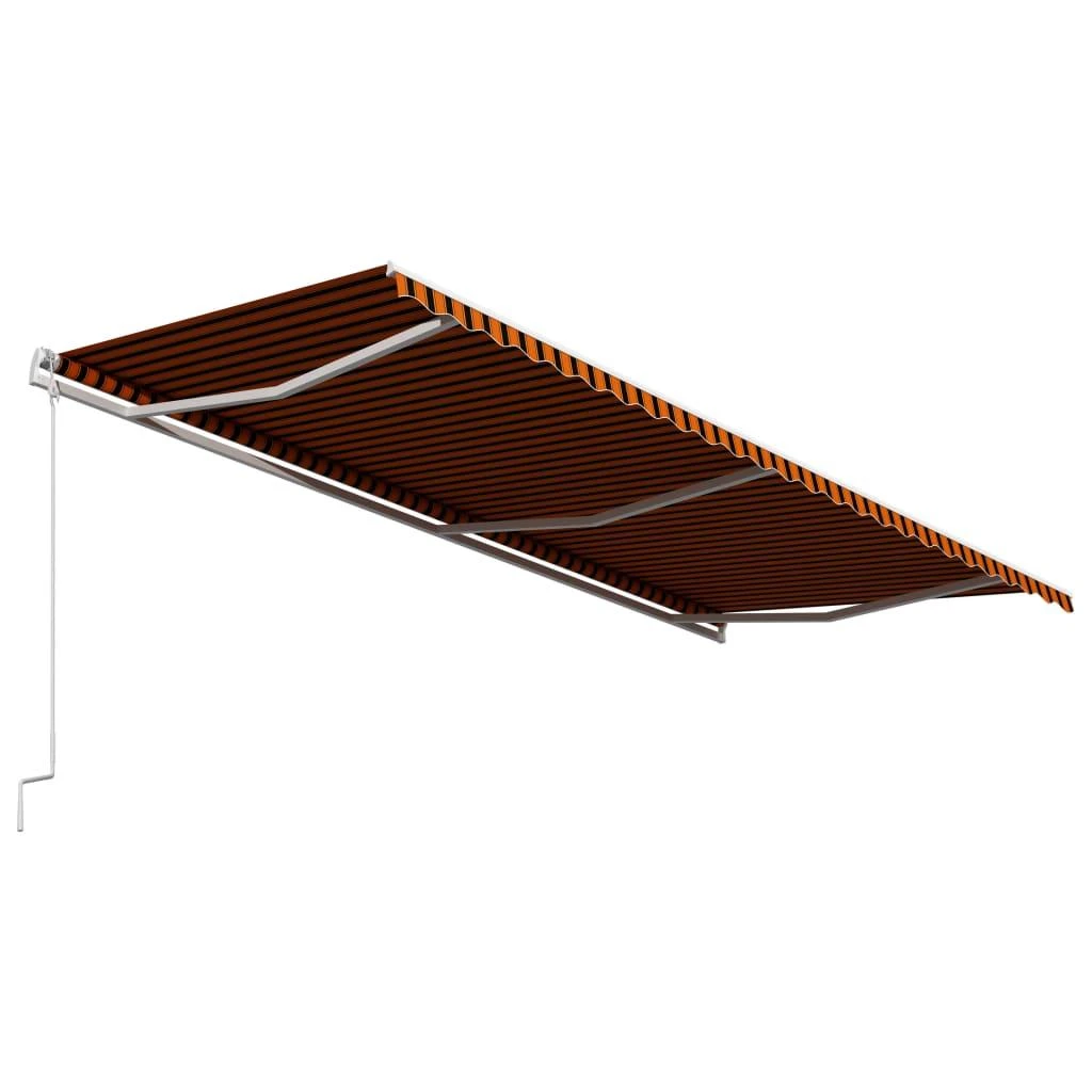 Ištraukiama markizė, oranžinė ir ruda, 600x300cm, automatinė