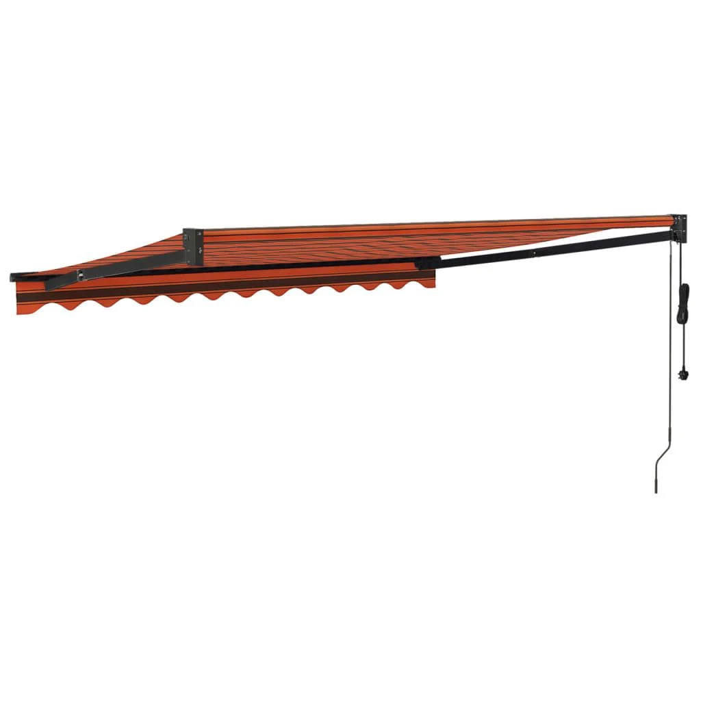 Automatinė ištraukiama markizė, oranžinė ir ruda, 3,5x2,5m