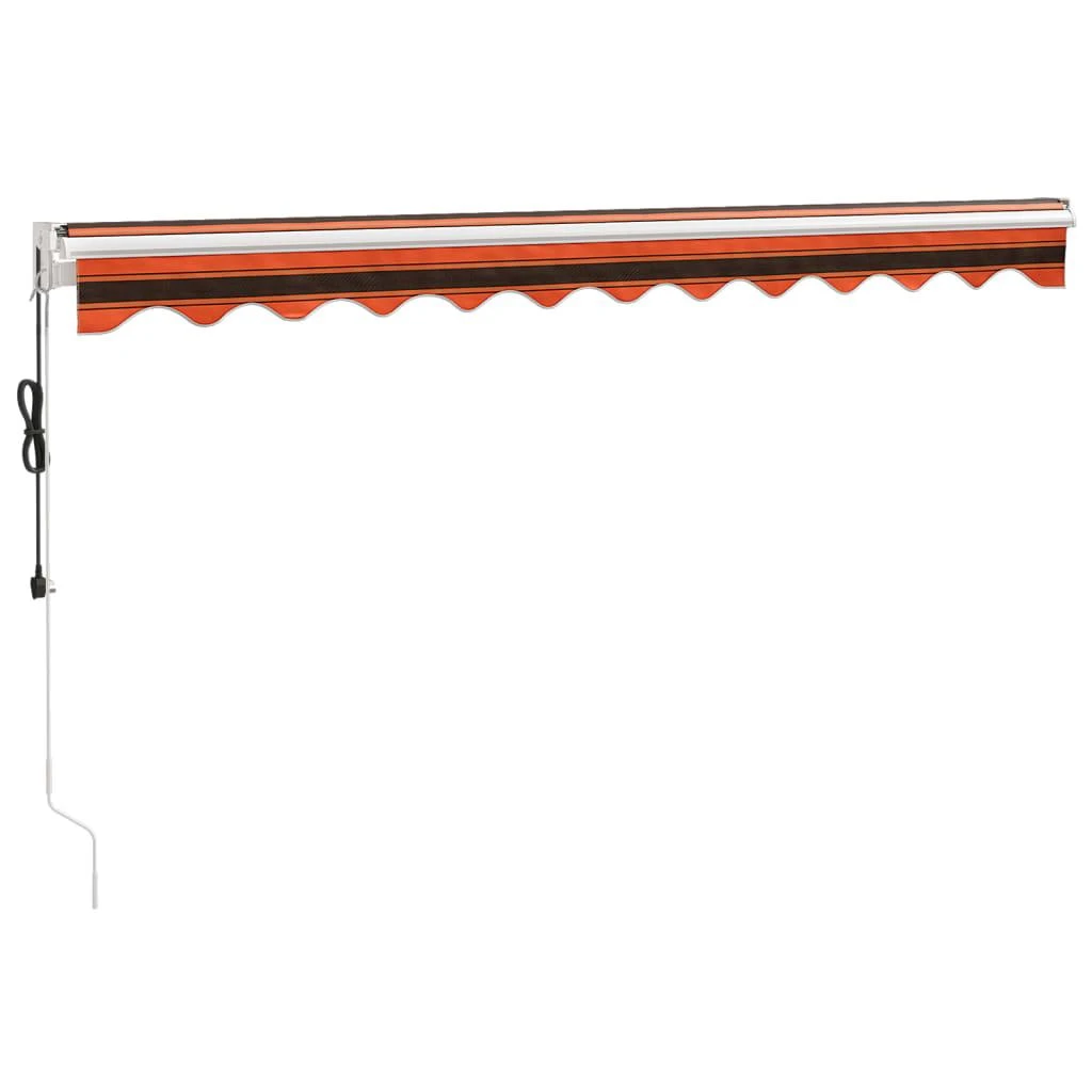 Automatinė ištraukiama markizė, oranžinė ir ruda, 3,5x2,5m