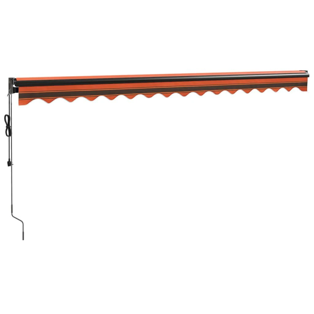 Automatinė ištraukiama markizė, oranžinė ir ruda, 4x3m