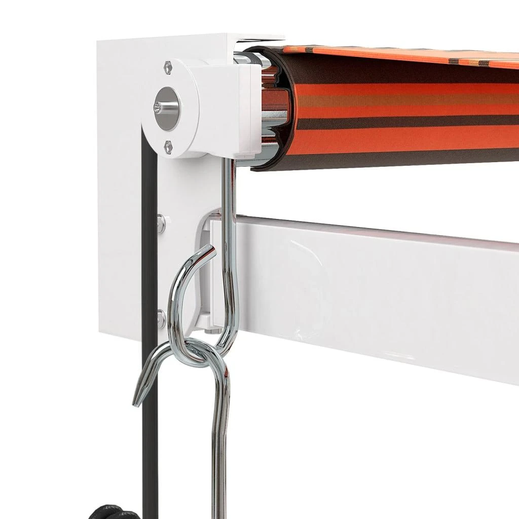Automatinė ištraukiama markizė, oranžinė ir ruda, 4x3m