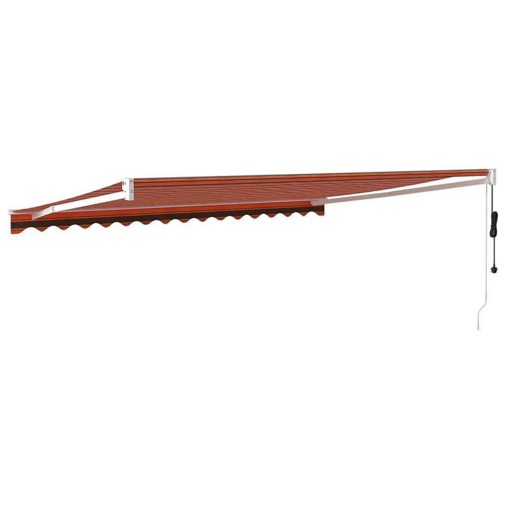 Automatinė ištraukiama markizė, oranžinė ir ruda, 4x3m