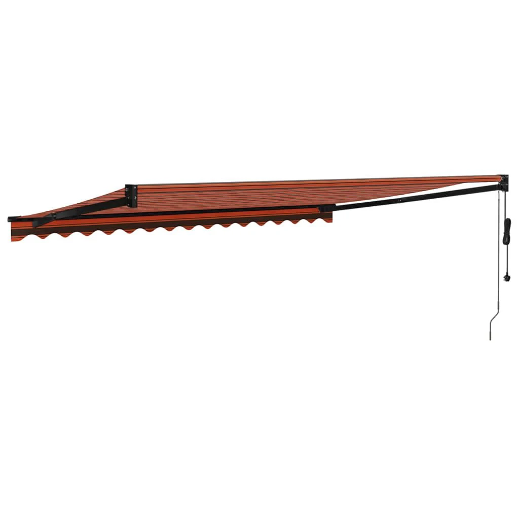 Automatinė ištraukiama markizė, oranžinė ir ruda, 4x3m