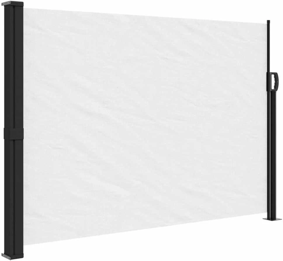 Ištraukiama šoninė markizė, baltos spalvos, 140x500cm