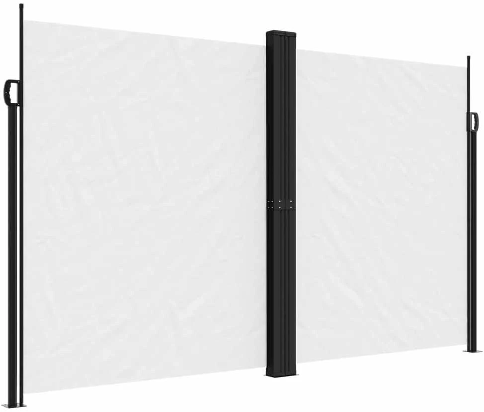 Ištraukiama šoninė markizė, baltos spalvos, 200x1200cm