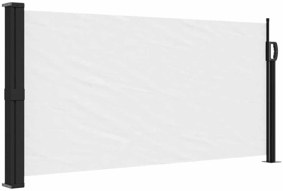 Ištraukiama šoninė markizė, baltos spalvos, 100x300cm