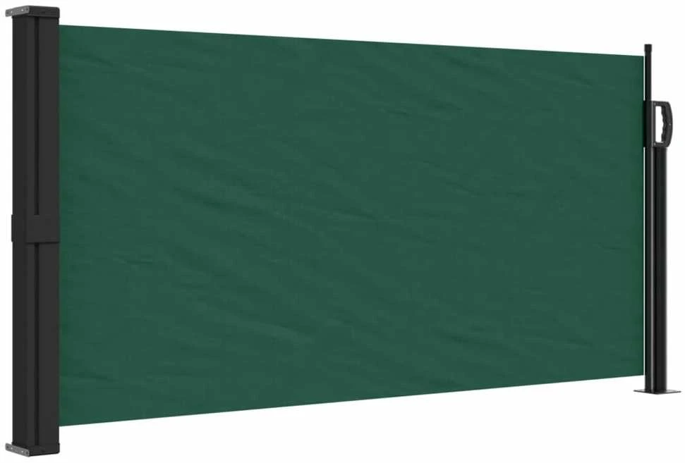Ištraukiama šoninė markizė, tamsiai žalios spalvos, 100x500cm