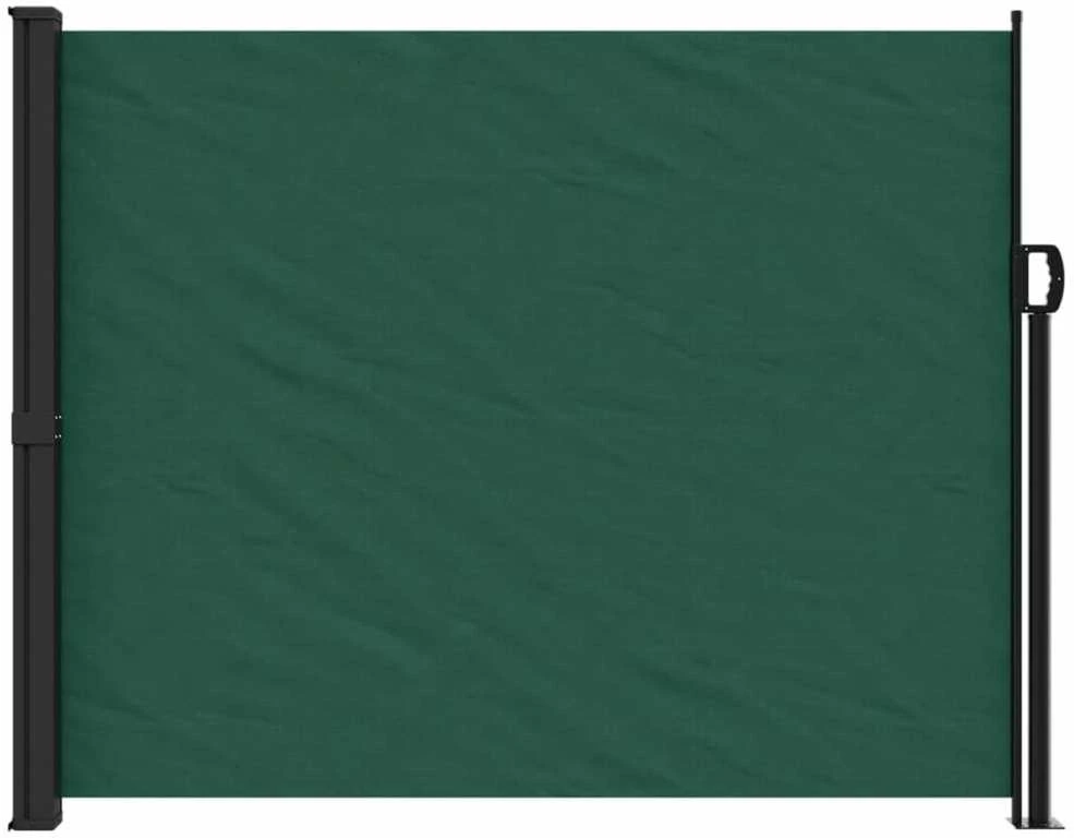 Ištraukiama šoninė markizė, tamsiai žalios spalvos, 160x500cm