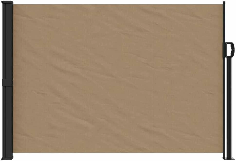Ištraukiama šoninė markizė, taupe spalvos, 140x500cm