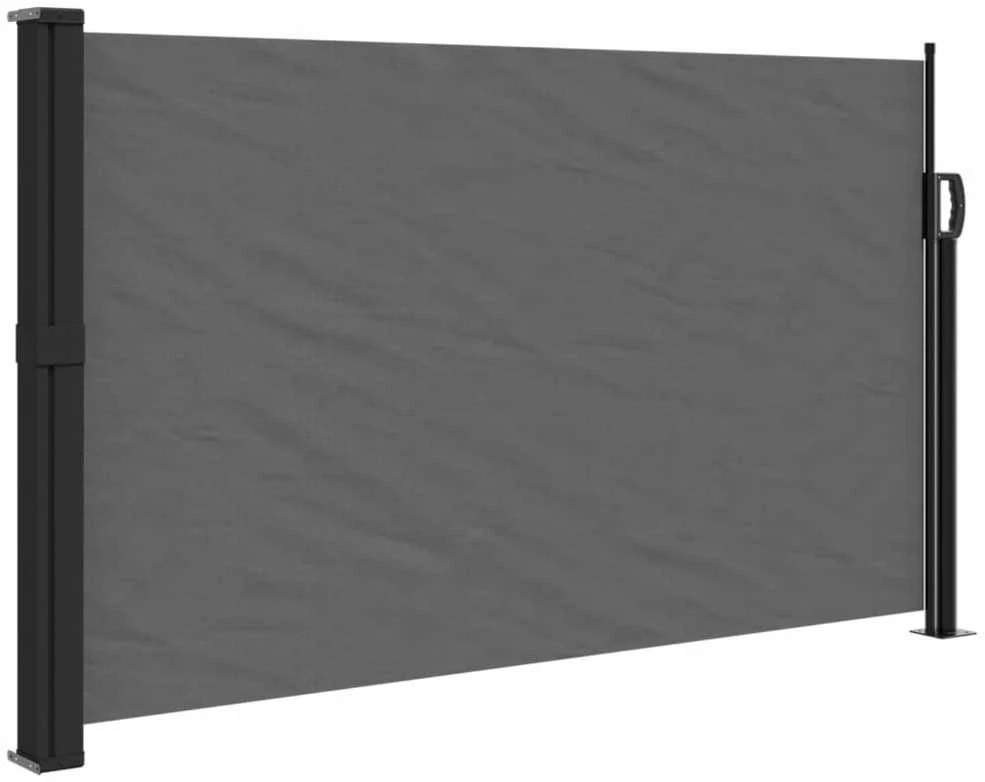 Ištraukiama šoninė pertvara, antracito spalvos, 120x600cm