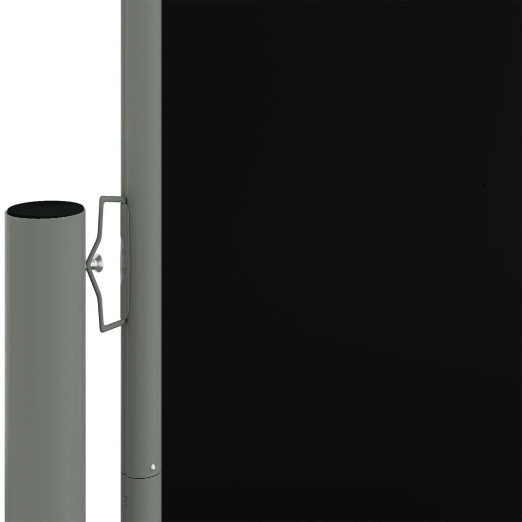 Ištraukiama šoninė pertvara, juodos spalvos, 180x600cm
