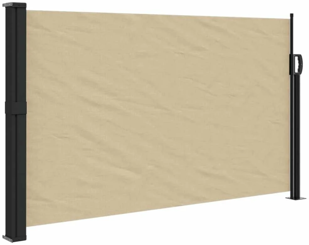Ištraukiama šoninė pertvara, smėlio spalvos, 120x600cm