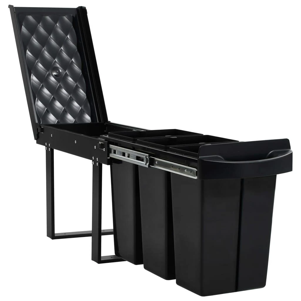 Ištraukiama virtuvės spintelės šiukšliadėžė, 36l, soft-close