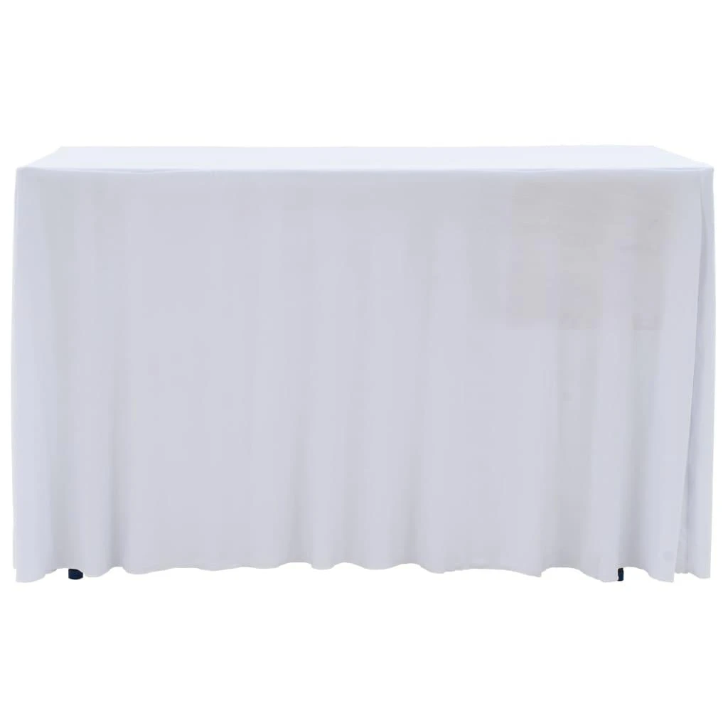 Įtempiamos staltiesės su sijonais, 2 vnt., baltos, 183x76x74 cm