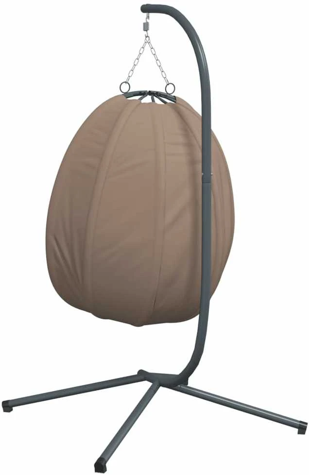 Kabantis kiaušinio formos krėslas, taupe, audinys/plienas