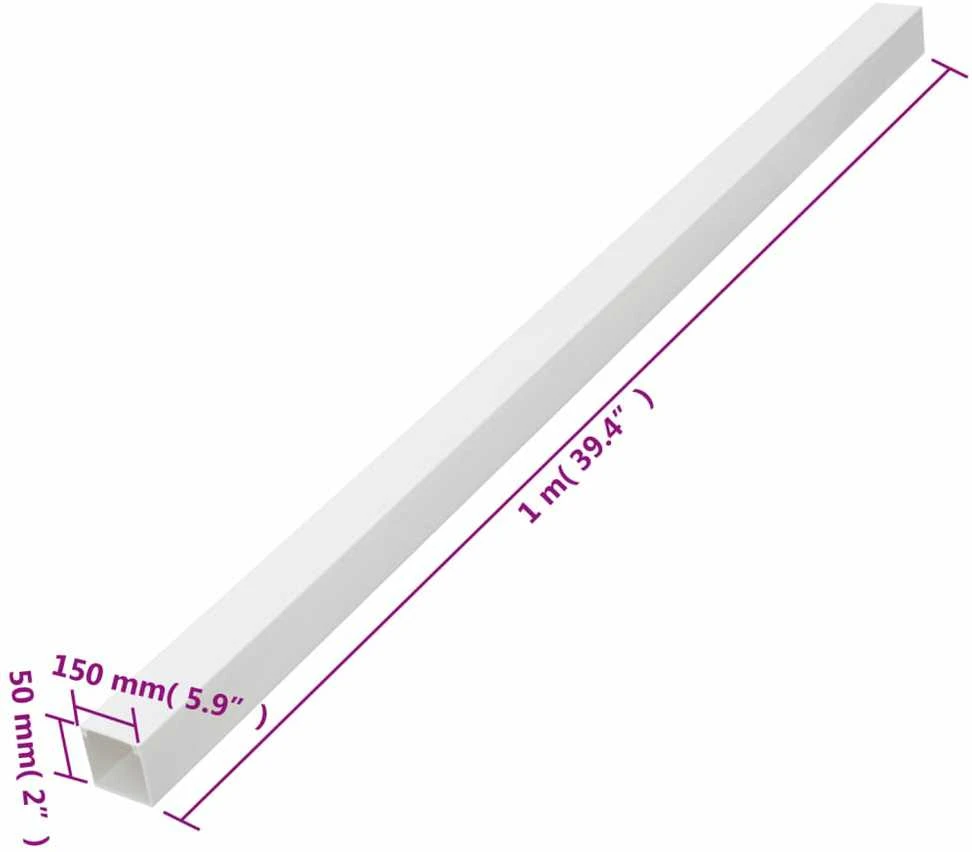 Kabelių kanalas, 150x50mm, 10m, PVC