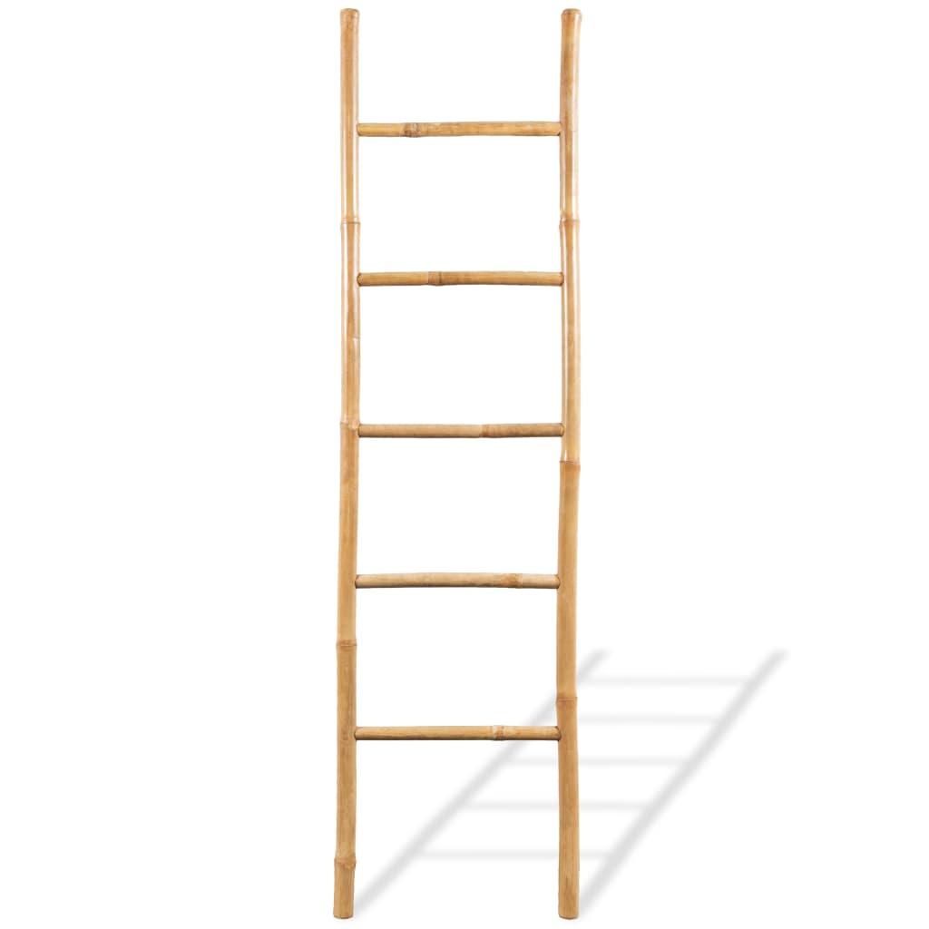 Kabykla rankšluosčiams su 5 laipteliais, bambukas,150 cm