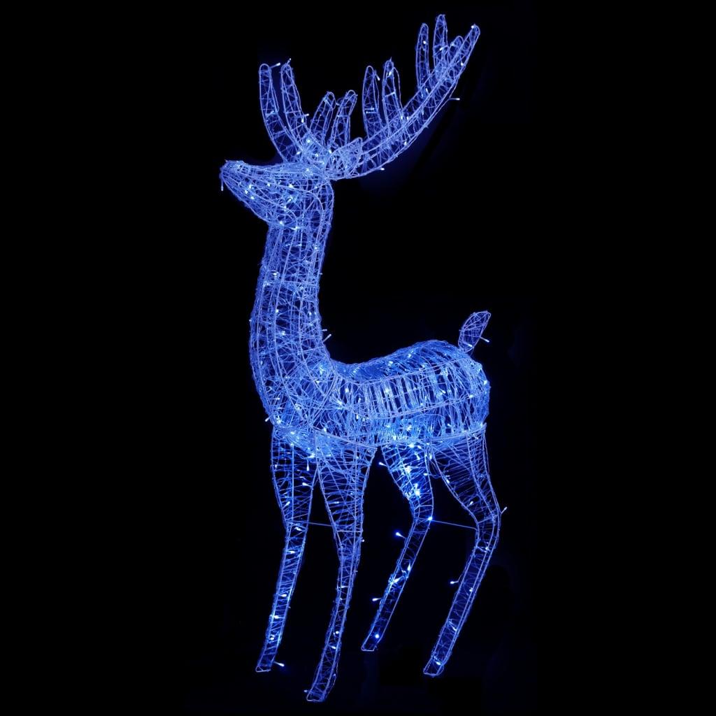 Kalėdinė dekoracija elnias, mėlyna, 180cm, akrilas, 250LED, XXL