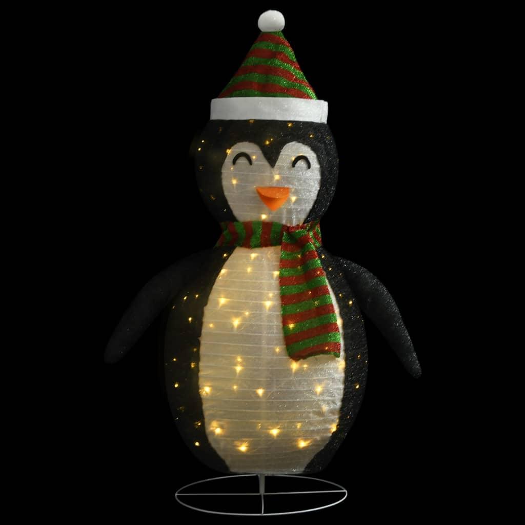 Kalėdinė dekoracija pingvinas, 60cm, prabangus audinys, LED