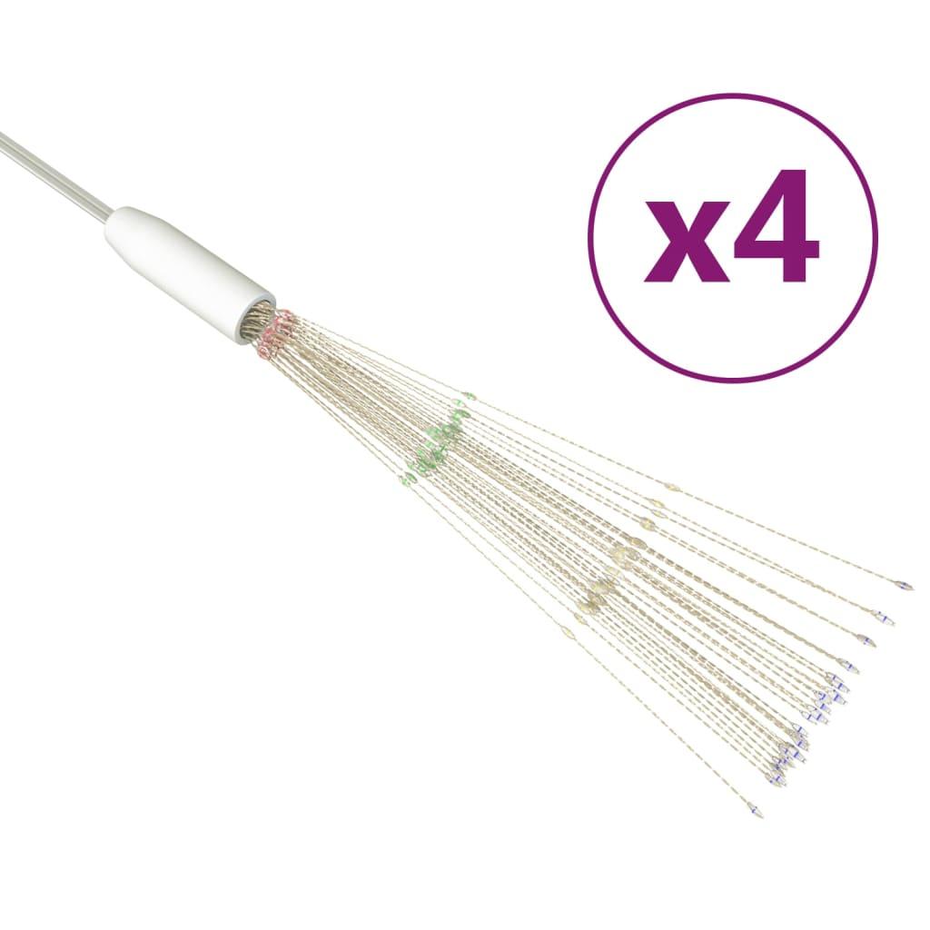 Kalėdiniai šviestuvai fejerverkai, 4vnt., įvairių spalvų, 20cm