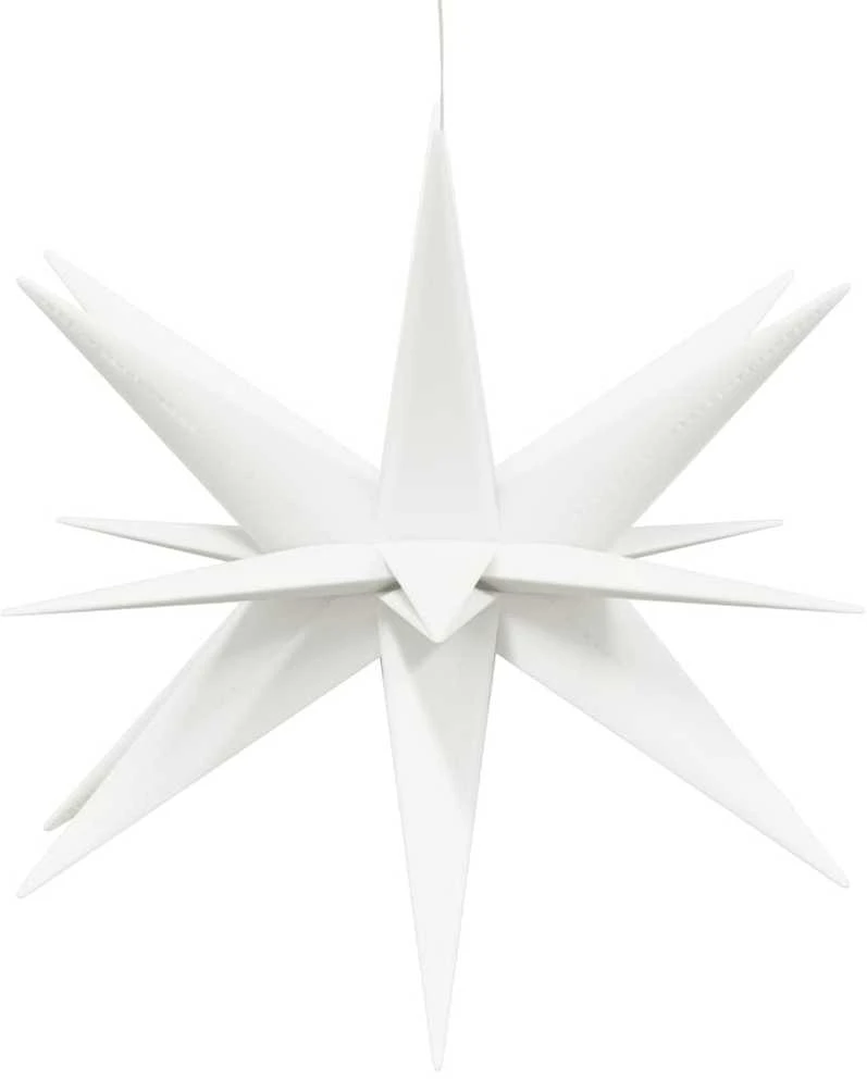 Kalėdiniai šviestuvai su LED, 3vnt., balti, 57cm, sulankstomi