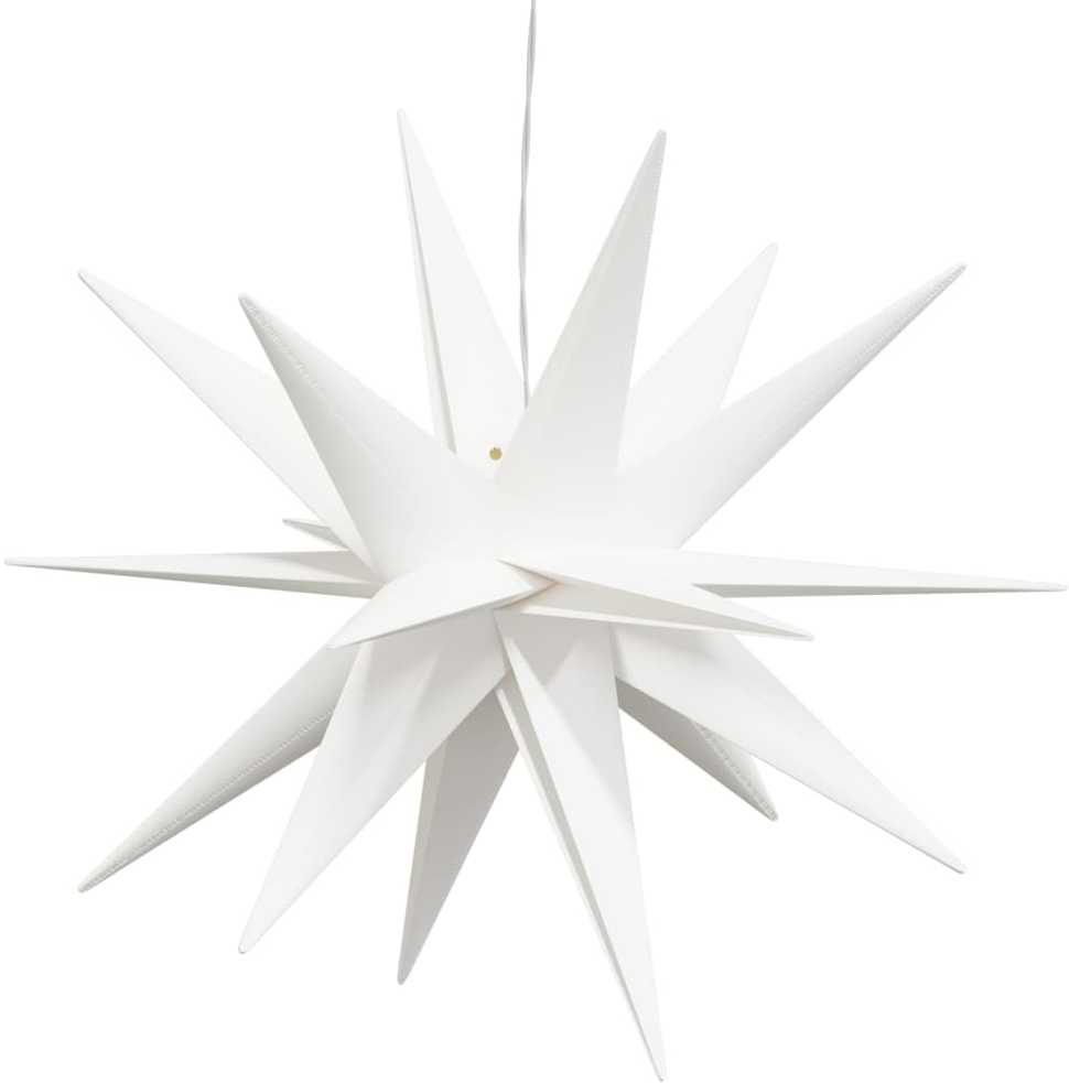 Kalėdiniai šviestuvai su LED, 3vnt., balti, 43cm, sulankstomi