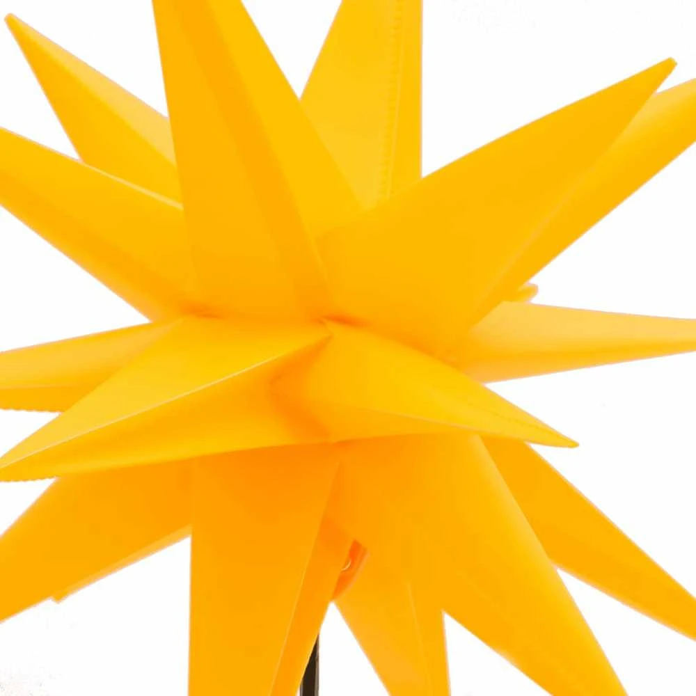 Kalėdiniai šviestuvai su smaigais/LED, 3vnt., geltoni, 57cm
