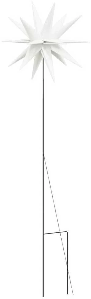 Kalėdiniai šviestuvai su smaigais/LED, 3vnt., balti, 57cm