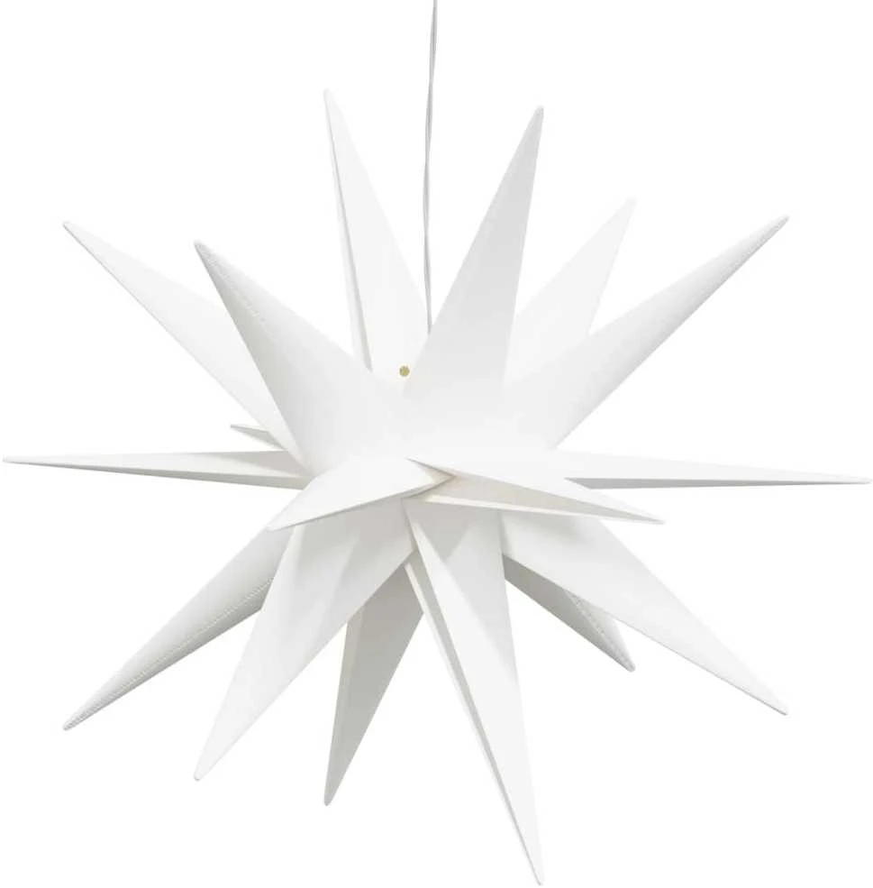 Kalėdinis šviestuvas su LED, baltos spalvos, 43cm, sulankstomas