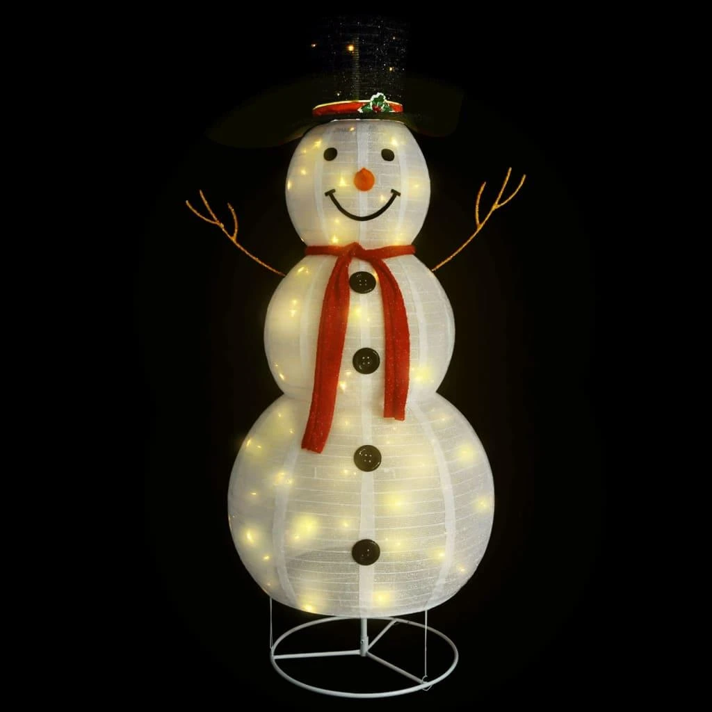 Kalėdų dekoracija sniego senis, 180cm, prabangus audinys, LED