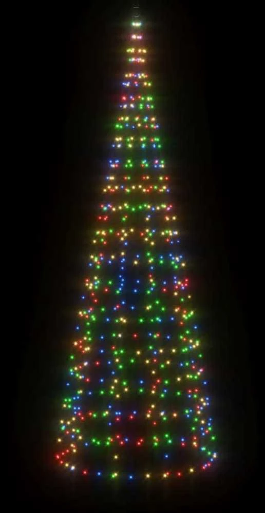 Kalėdų eglutė ant vėliavos stiebo, 300cm, 550 spalvotų LED