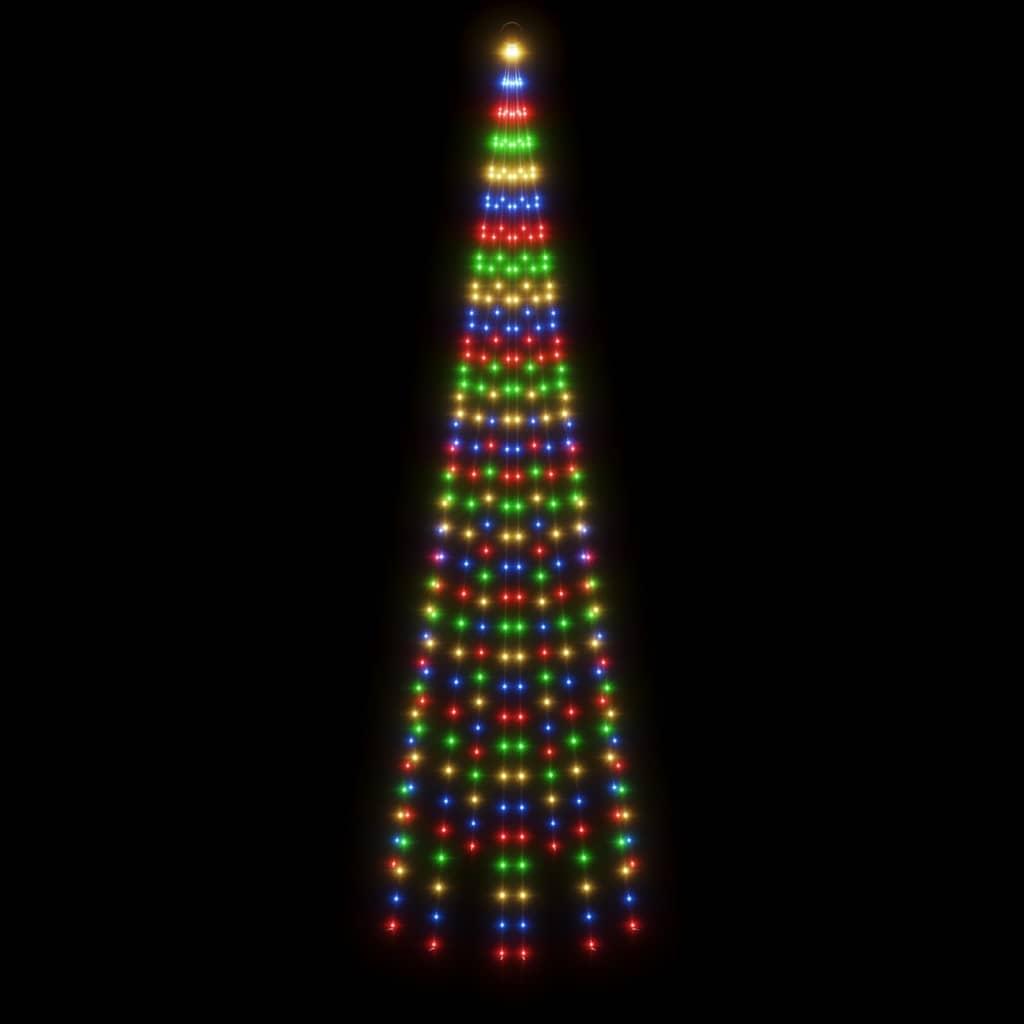 Kalėdų eglutė ant vėliavos stiebo, 300cm, 310 spalvotų LED