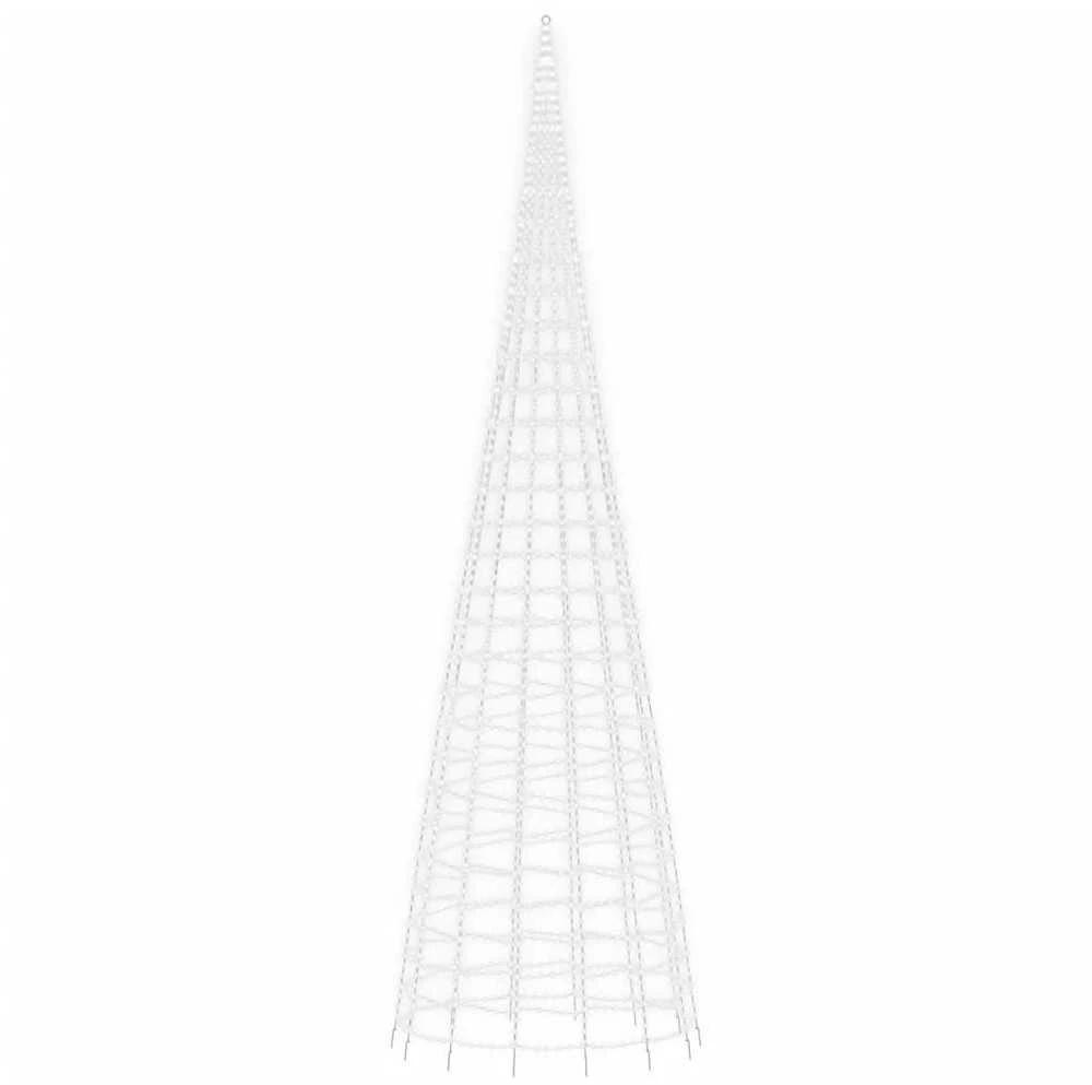 Kalėdų eglutė ant vėliavos stiebo, 800cm, 3000 šaltų LED