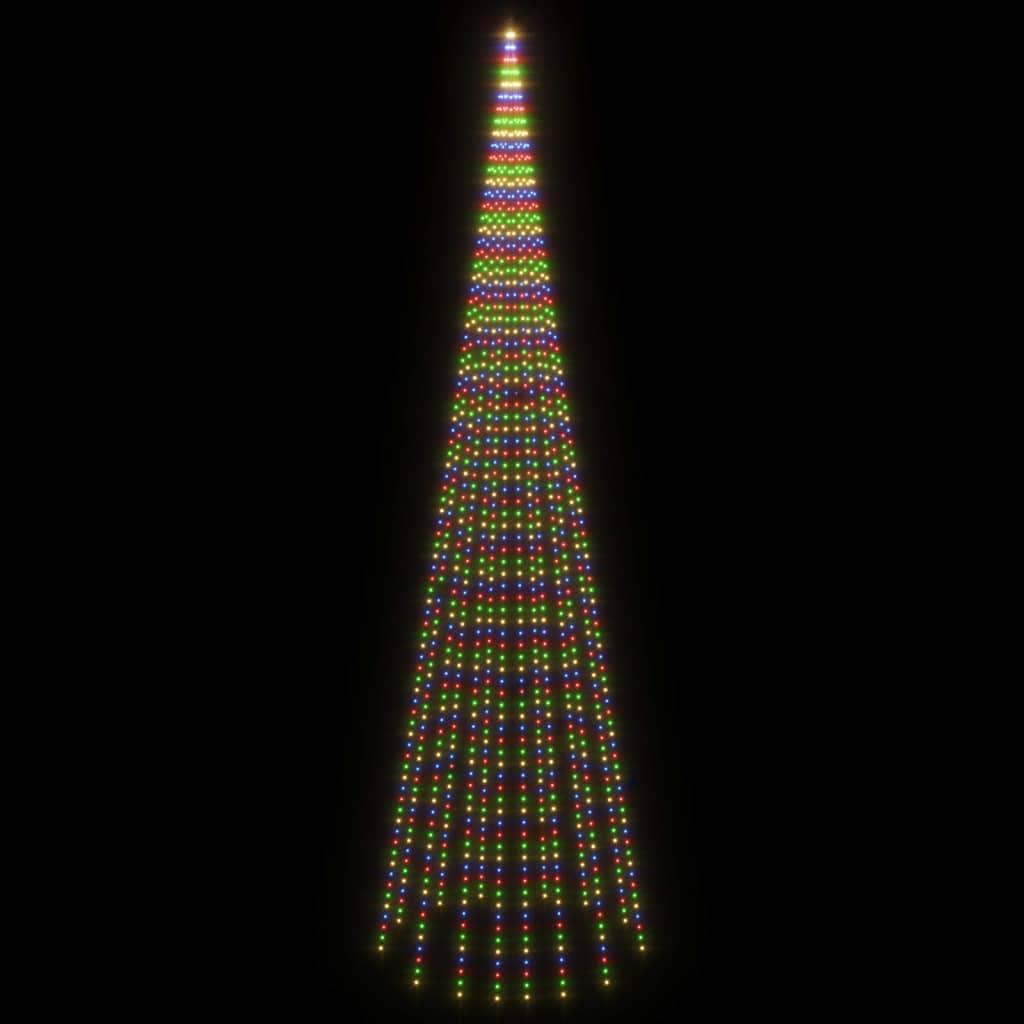 Kalėdų eglutė ant vėliavos stiebo, 800cm, 1134 spalvotos LED