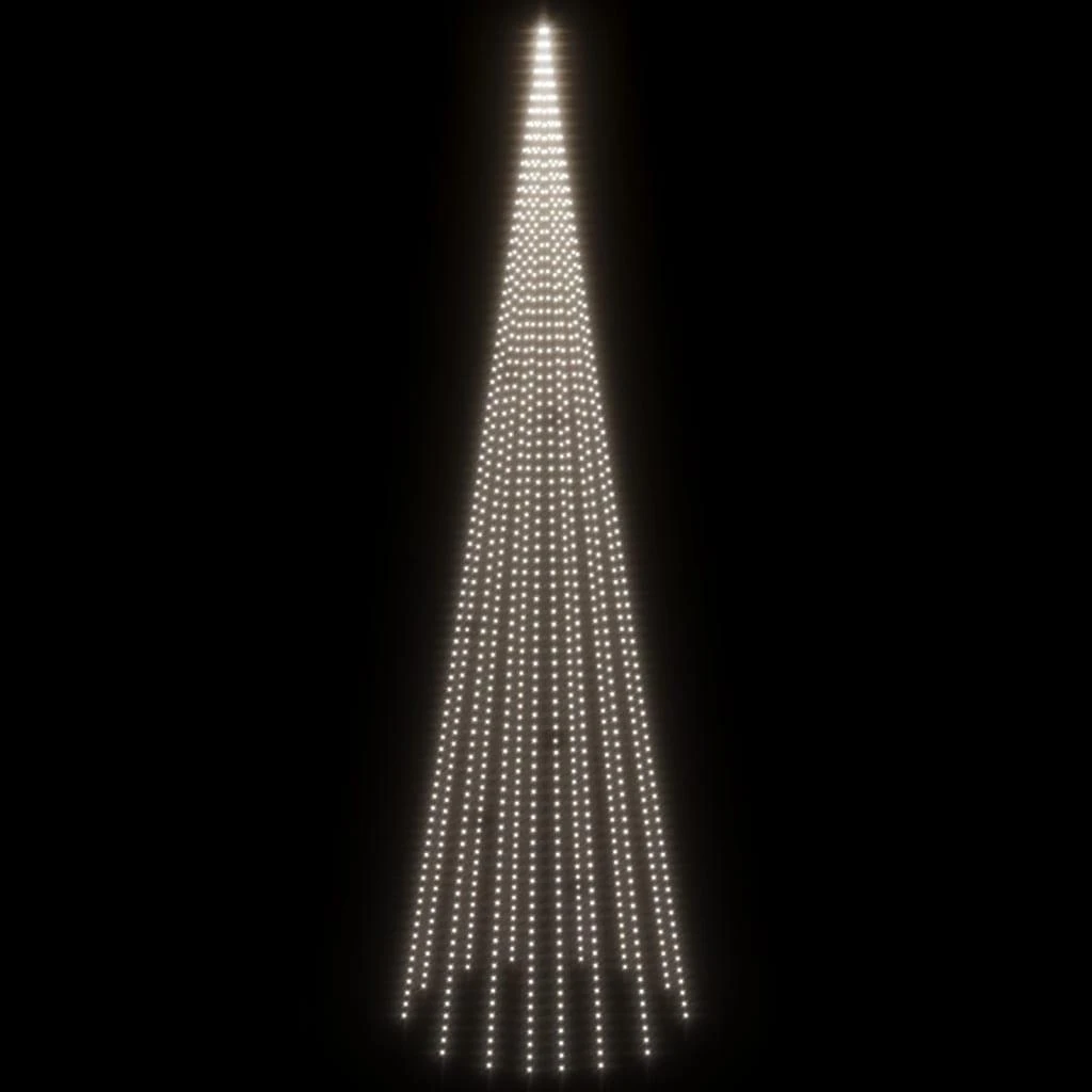 Kalėdų eglutė ant vėliavos stiebo, 800cm, 1134 šaltos LED