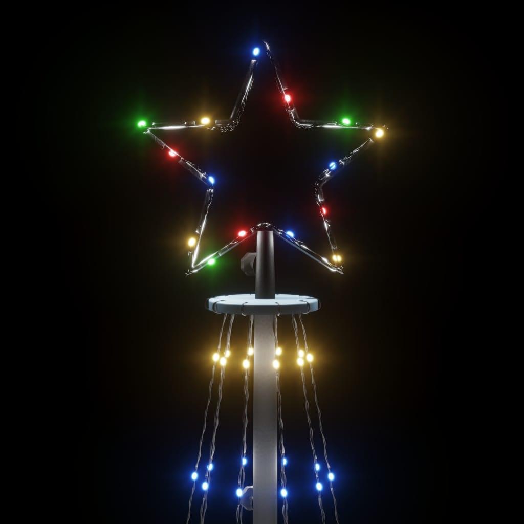 Kalėdų eglutė su kuoliuku, įvairių spalvų, 310LED, 300cm