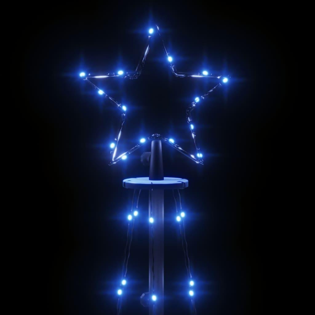 Kalėdų eglutė su kuoliuku, mėlynos spalvos, 108LED, 180cm