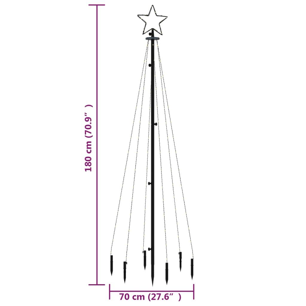 Kalėdų eglutė su kuoliuku, mėlynos spalvos, 108LED, 180cm