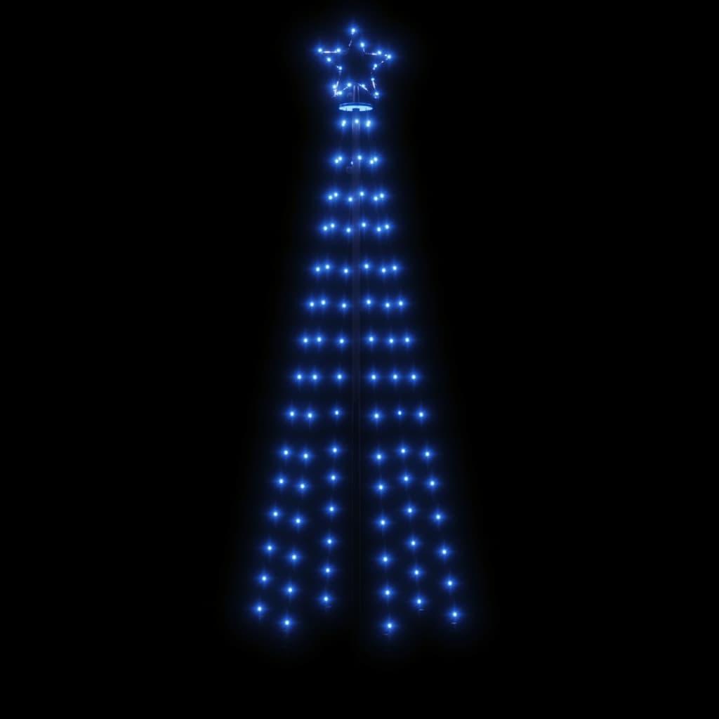 Kalėdų eglutė su kuoliuku, mėlynos spalvos, 108LED, 180cm