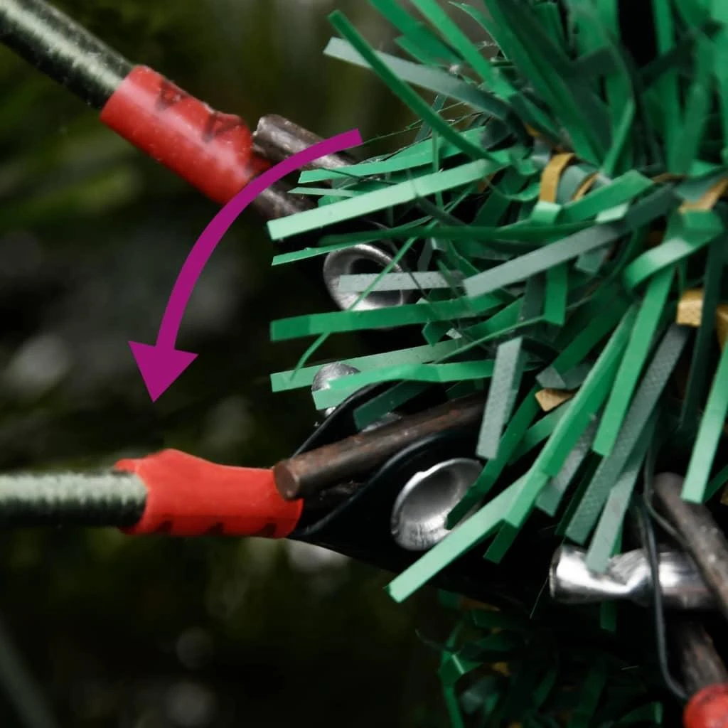 Kalėdų eglutė su pušies kankorėžiais, žalia, 195cm, PVC su PE