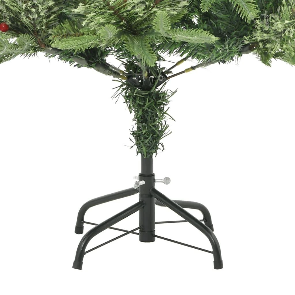 Kalėdų eglutė su pušies kankorėžiais, žalia, 120cm, PVC su PE