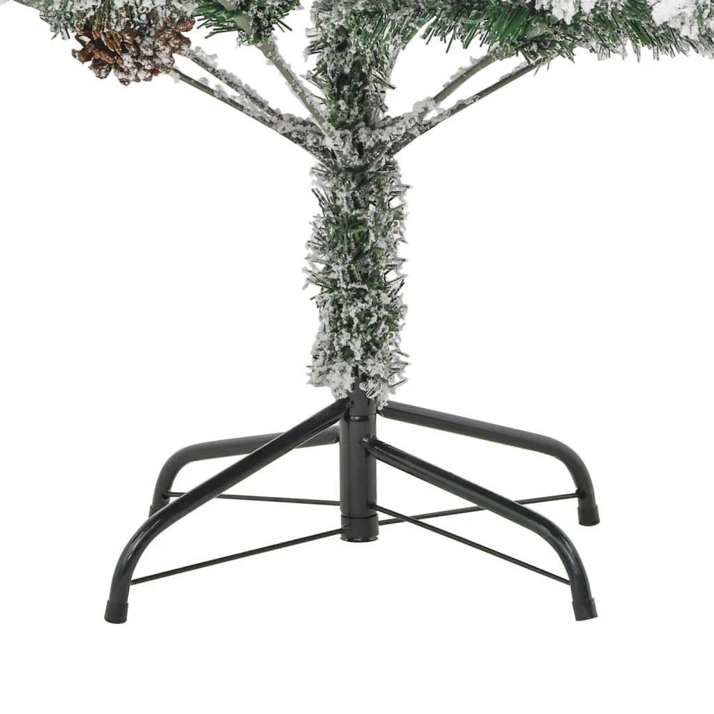 Kalėdų eglutė su sniegu ir kankorėžiais, 225cm, PVC ir PE