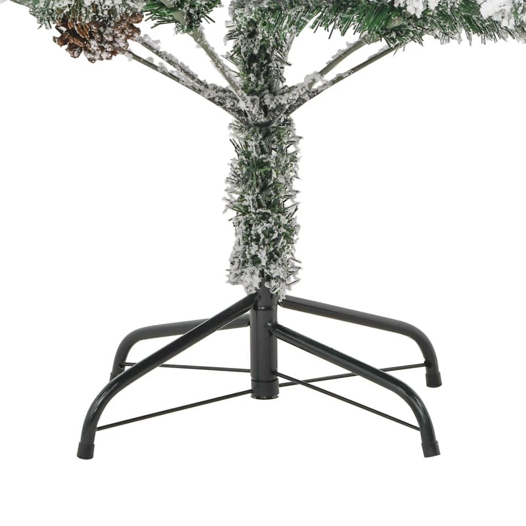 Kalėdų eglutė su sniegu ir kankorėžiais, 195cm, PVC ir PE
