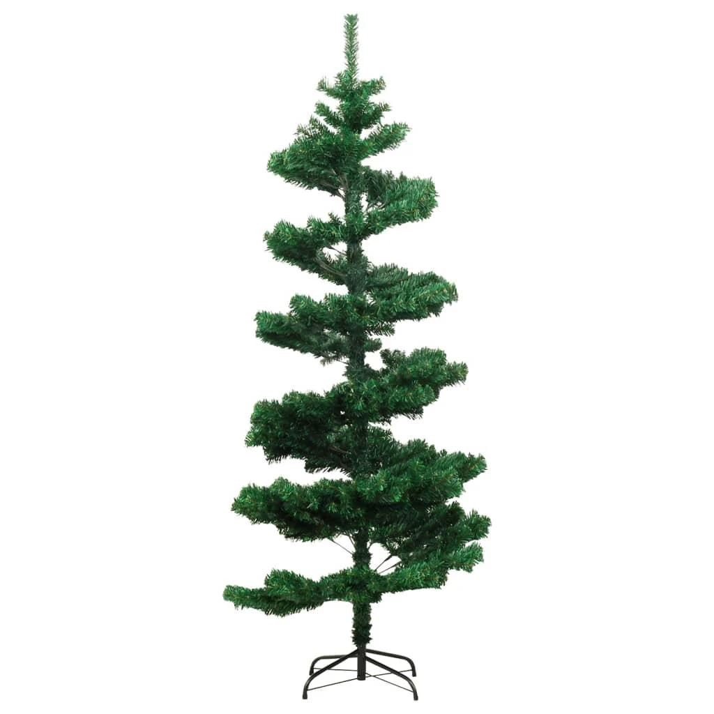 Kalėdų eglutė su stovu, žalia, 180cm, PVC, spiralės formos